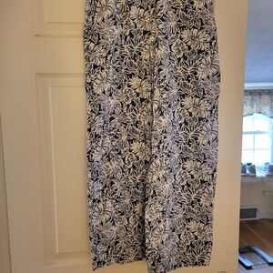 Panama Jack Navy and White Tropical Print Pants